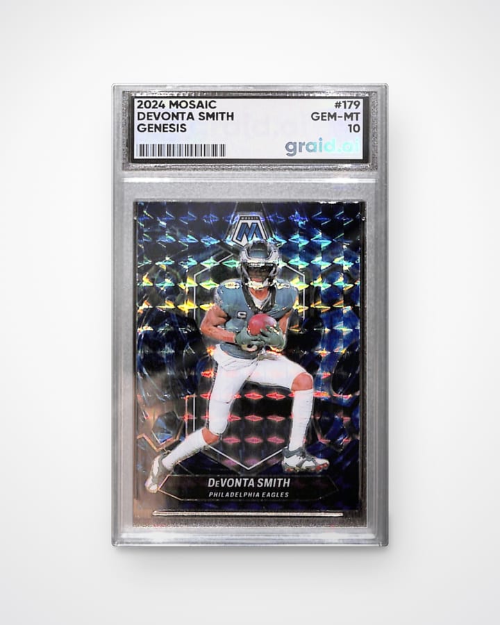 DeVonta Smith, graded and slabbed by Graid Ai
