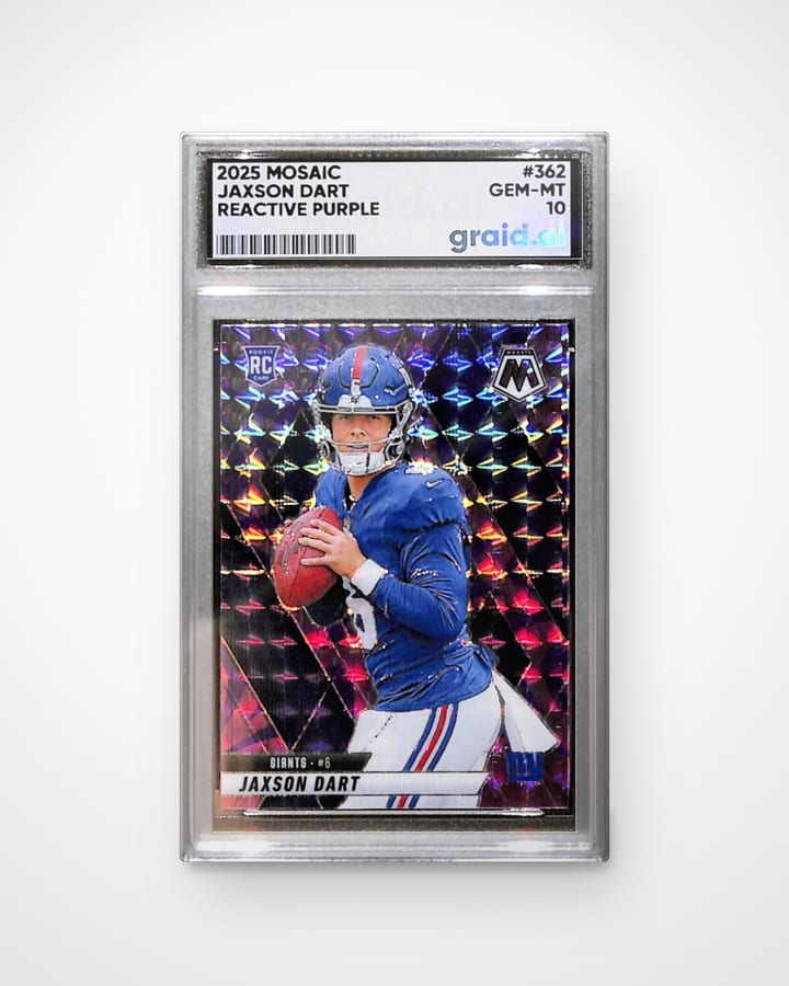 Jaxson Dart, graded and slabbed by Graid Ai
