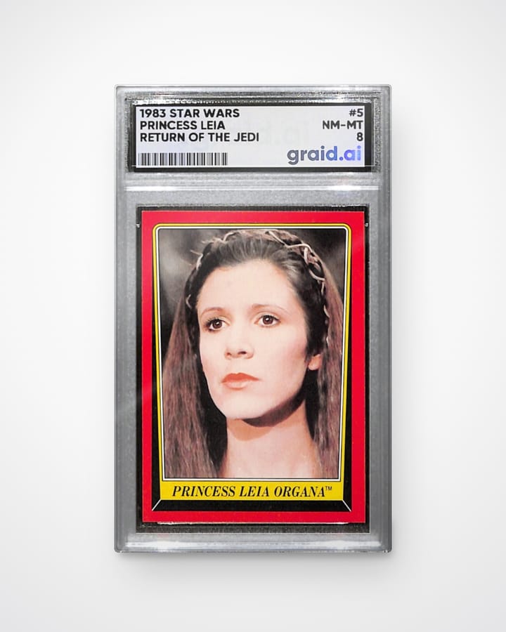 Princess Leia, Star Wars, graded and slabbed by Graid Ai